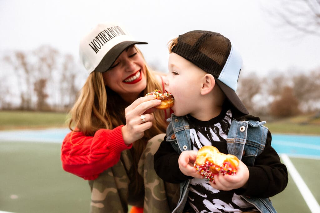 Smithville Missouri family photography session focused on playful motherhood connection