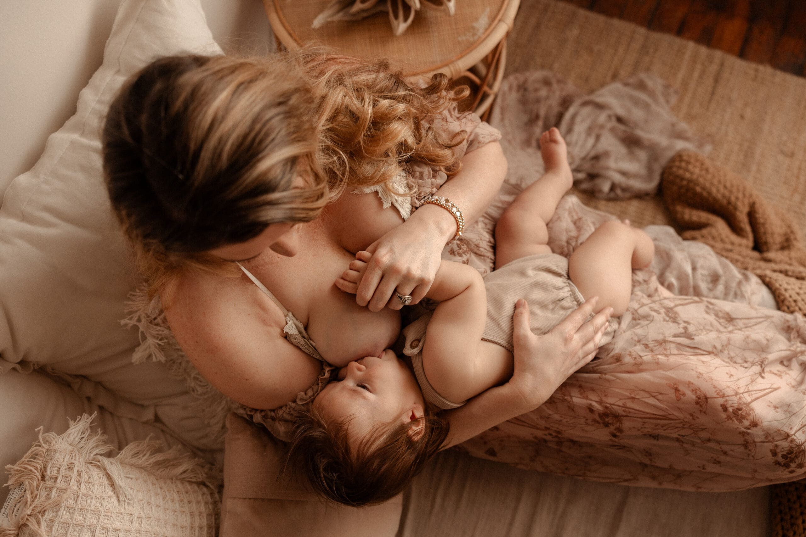 Motherhood and family studio sessions in Kansas City photographed in a natural light studio in the West Bottoms